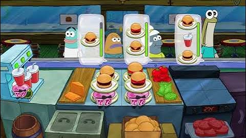SpongeBob: Krusty Cook-Off - The Krusty Krab - Level 15 - Jim the Waiter - FULL STORY - CaroGamesNL