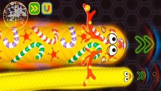 Wormate.io - Giant Monster Worm Gameplay Walkthrough Part 1( iOS, Android ) screenshot 2