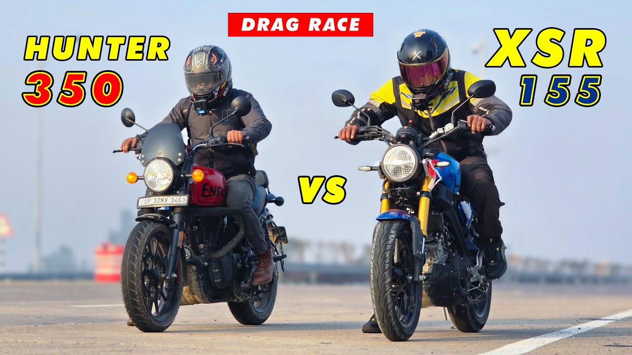 2025 Yamaha XSR 155 vs Royal Enfield Hunter 350 DRAG RACE | Which One Wins? First On Youtube