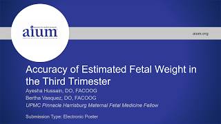 Accuracy of Estimated Fetal Weight in the Third Trimester