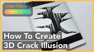 Coloring Tutorial: How to Create 3D Crack Illusion with Color Therapy App screenshot 3