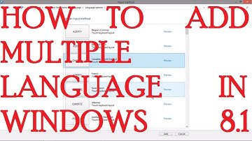 How to add multiple language in windows 8.1
