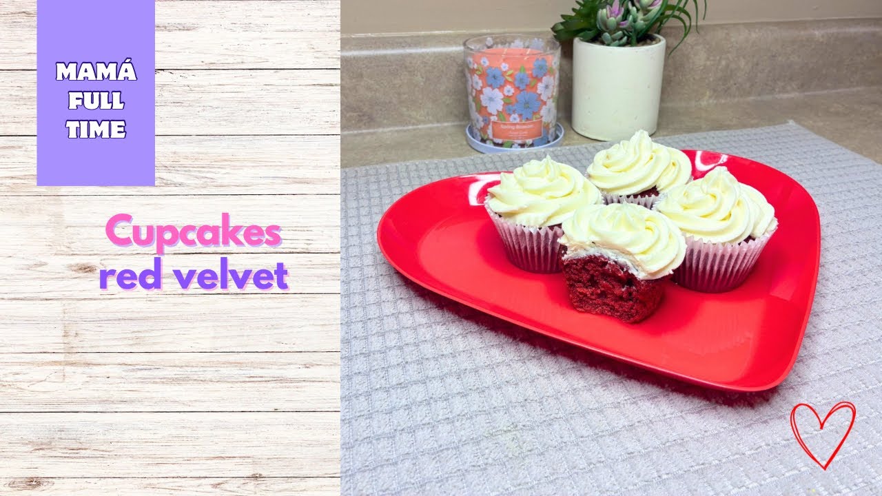 Cupcakes Red Velvet PERFECTOS 🧁 | Receta Fácil y Rápida