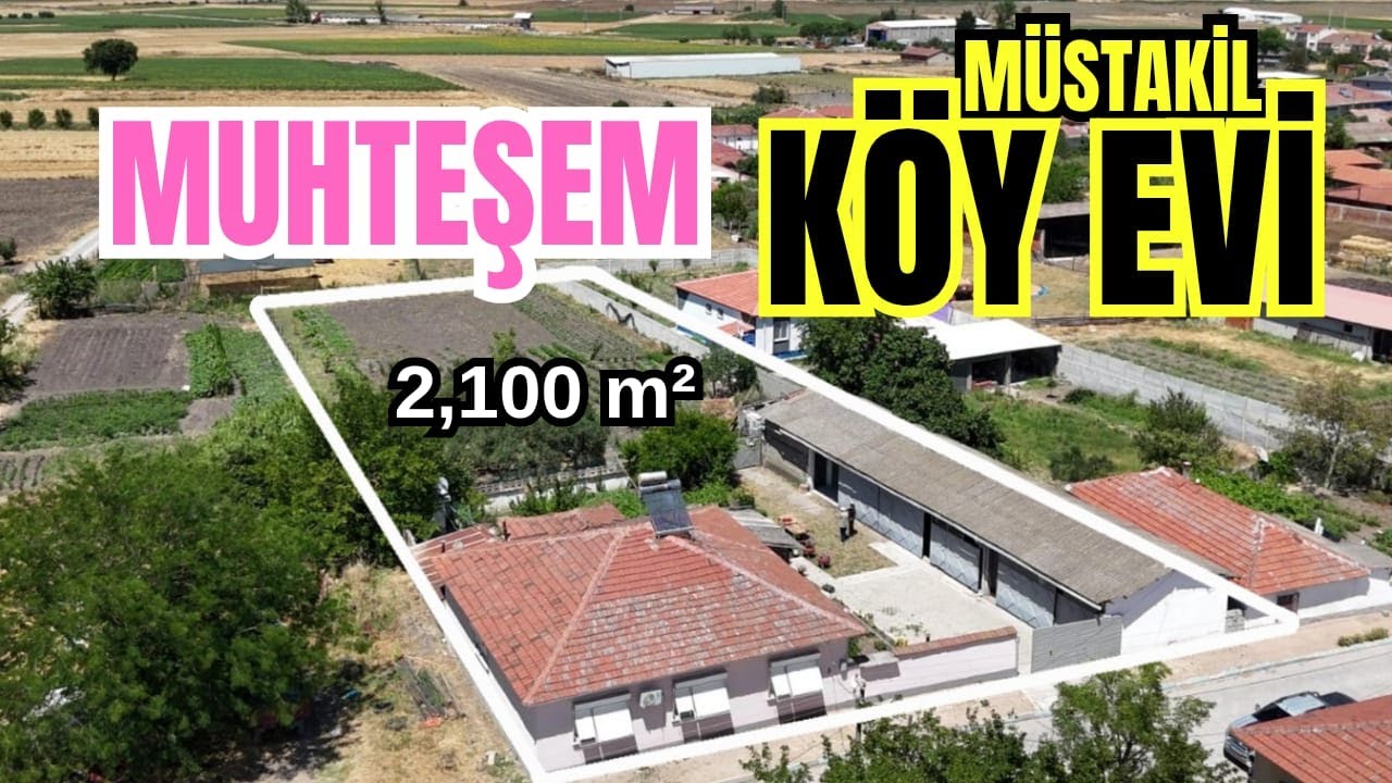 545-((( SATILDI))) 2.100 m2 Arsa İçerisinde Muhteşem Köy Evi