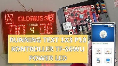 cara setting Kontroller TF-S6UW Running Text 1x3 Panel P10 dengan aplikasi Power LED via Wifi HP