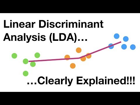 StatQuest: Linear Discriminant Analysis (LDA) clearly explained.