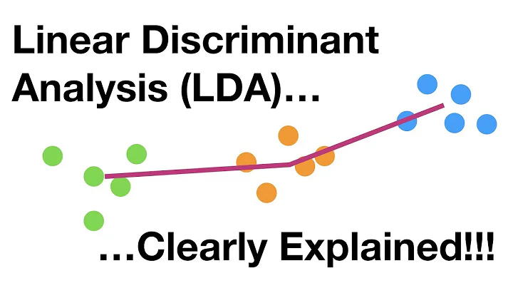 StatQuest: Linear Discriminant Analysis (LDA) clearly explained.