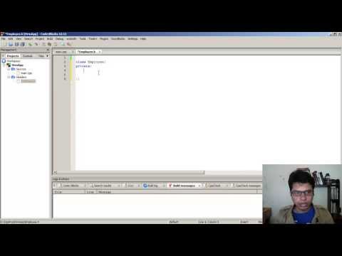 Creating a Class in C++ using Code::Blocks