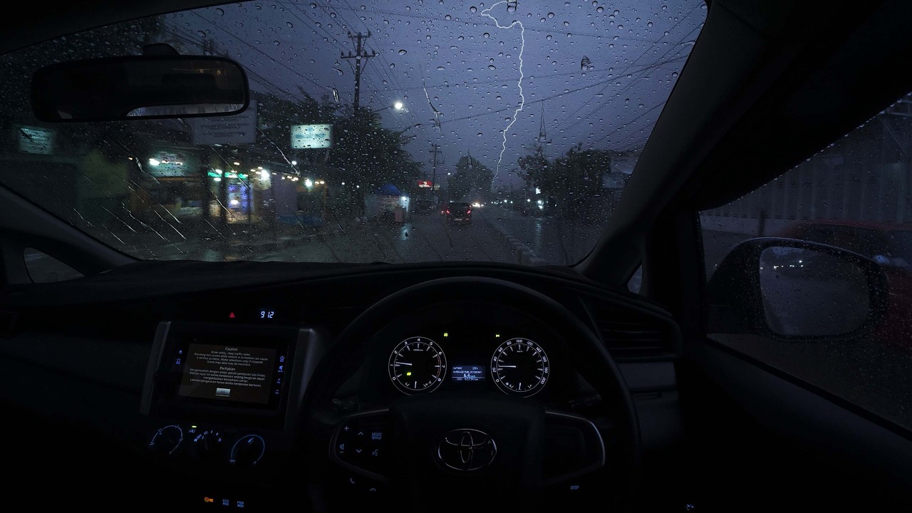 Driving in heavy rain at night for a good night's sleep