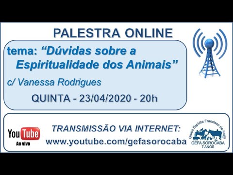 Assista: Palestra online - c/ VANESSA RODRIGUES (23/04/2020)