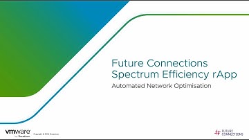 Spectrum Efficiency rApp demo video powered by VMware Centralized RIC