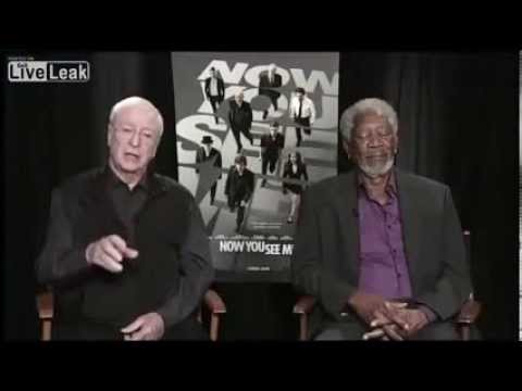 Röportajda Uyuklayan Morgan Freeman   Video   Alkışlarla Yaşıyorum