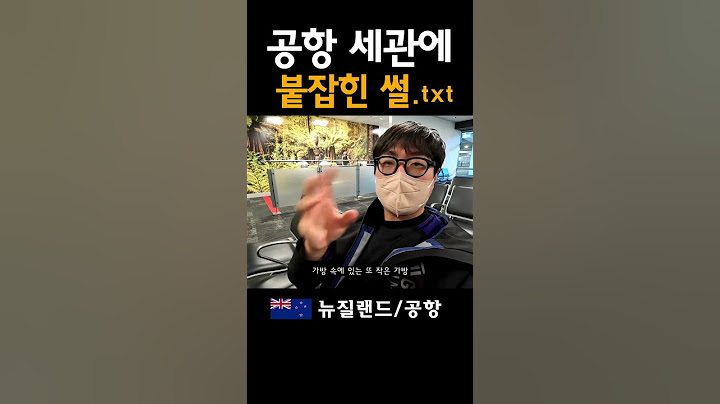 뉴질랜드 공항에서 붙잡힌 이유