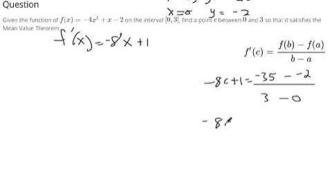 Find values of c guaranteed by the Mean Value Theorem