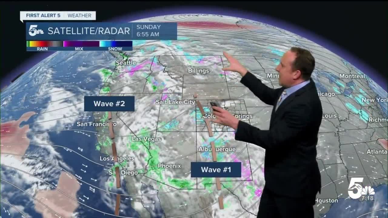 Mild Sunday for the Plains, with more snow for the mountains - YouTube