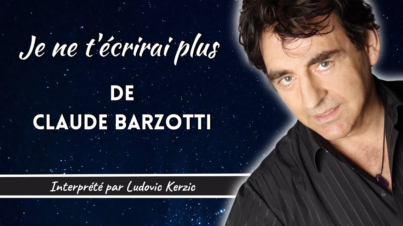 🎤 Je ne t'écrirai plus | Claude Barzotti 🎤 ( COVER AUDIO by LUDOVIC