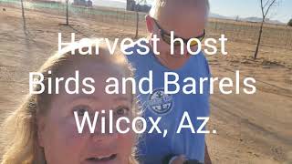 Harvest host Birds & Barrels Vineyards  Willcox, Az.