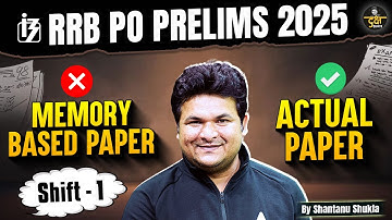IBPS RRB PO Prelims Quant Analysis 2025 | Shift 1 RRB PO Quant Memory Based Paper By Shantanu Shukla