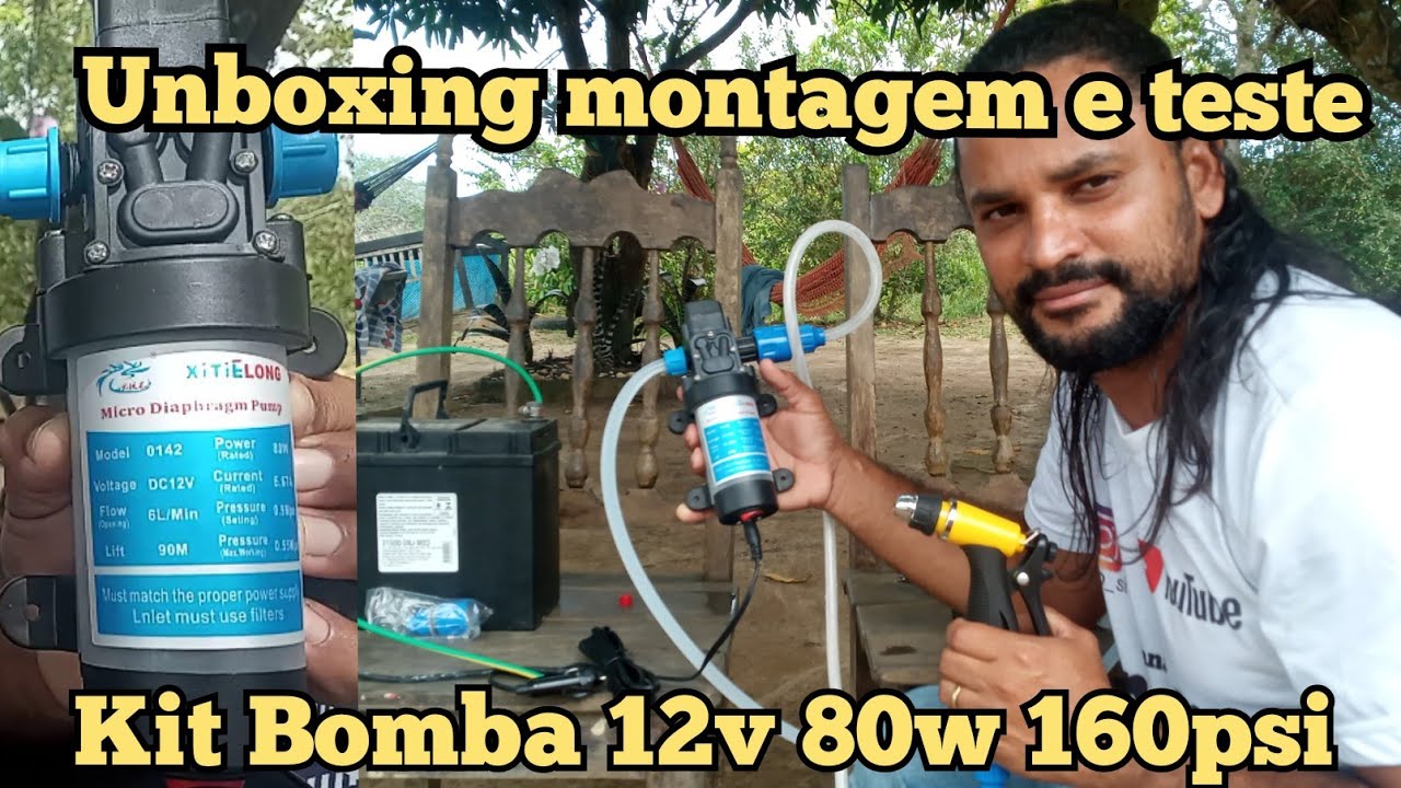 bomba 12v 80 w 160 psi de alto pressão ( kit )