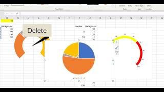 how to label a 270-degree excel gauge chart with numbers