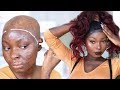 Lets make a red lace frontal wig from start to finished  shalom blac