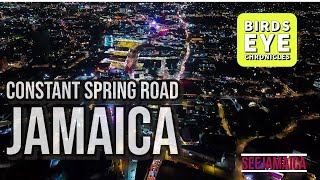 Night Aerial View of Constant Spring Road, Jamaica