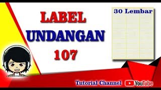 Cara Membuat Label Undangan 107 Menggunakan Ms  Word