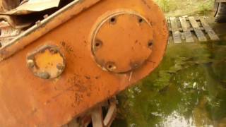 Old soviet tractor snowblower DE-220A - Documentary