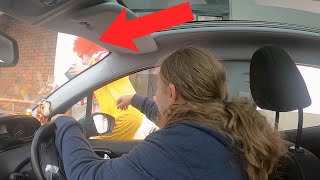 RONALD MCDONALD DRIVE THRU PRANK (CRAZY FREAKOUT)