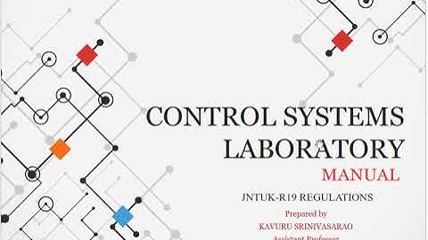 1. Control Systems Lab Manual - Srinivasarao Kavuru: Download Link in Description