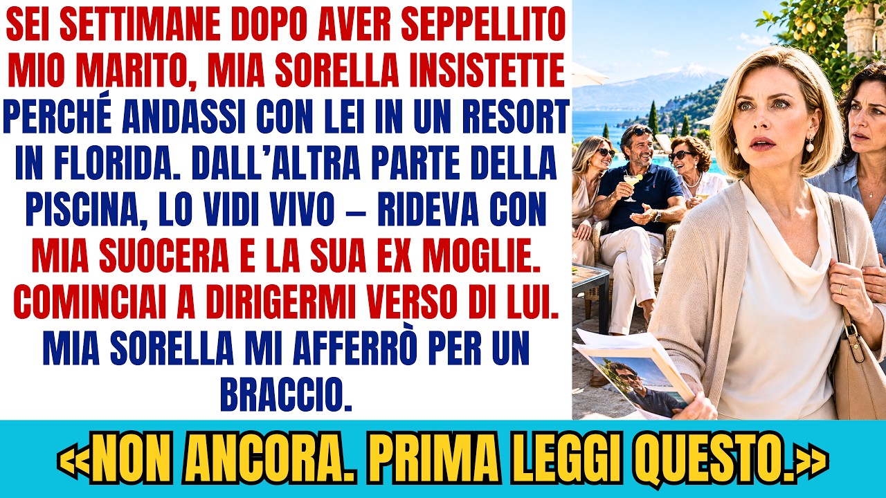 Quaranta secondi prima di vederlo, stavo fissando una teglia di lasagne sul tavolo della cucina con ancora il nastro adesivo col nome di chi me l'aveva portata. Sei settimane dopo aver seppellito...