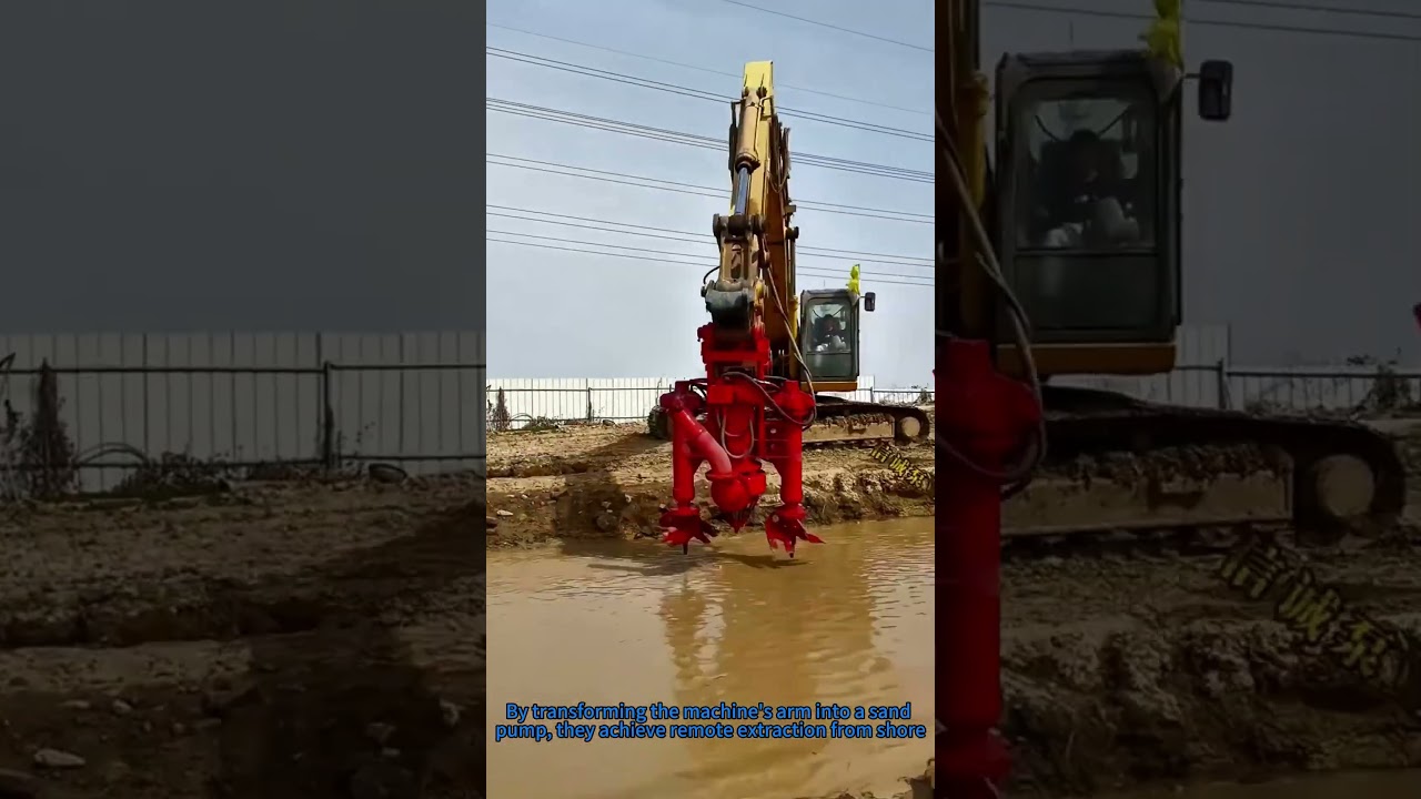 Digger Pump Lifehack: Shore Sand Mining with Excavator Arm Mod