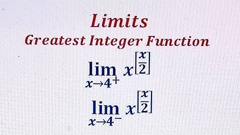 Evaluation of Limits using properties of greatest integer function ||An important conceptual problem