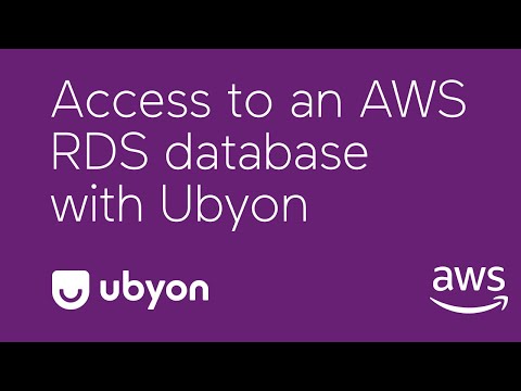 Ubyon:  AWS RDS Postgres (Just-In-Time) access - video from Ubyon