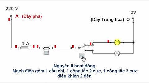Công nghệ 9 - Mạch điện 1 công tắc 2 cực, 1 công tắc 3 cực điều khiển 2 đèn