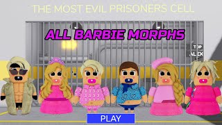 All Morphs Unlocked In Baby Barbie Barrys Prison Run Ken Obby New Update Roblox All Bosses 