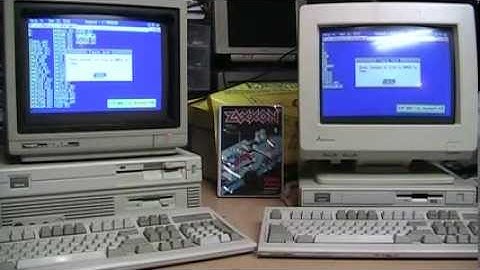 Two Tandy 1000 computers playing music in STEREO