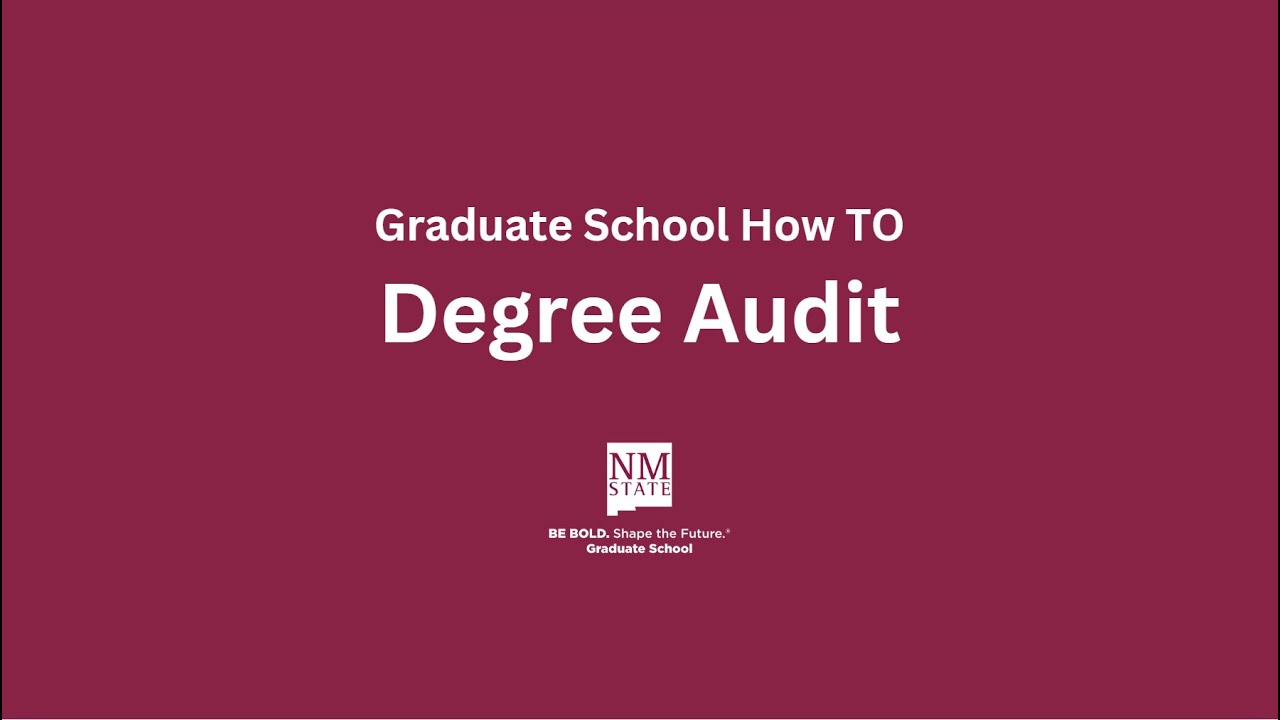 NMSU Degree Audit and Degree Audit Exception: How To - YouTube