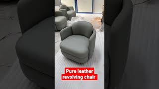pure leather revolving chair sofa #sofa #chair #leathercraft