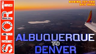 Albuquerque to Denver - Boeing 737-700 - Southwest Airlines - Short Full Flight Trip Report ABQ DEN