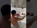 Installation of ceramic tiles on walls with electrical installations #shorts