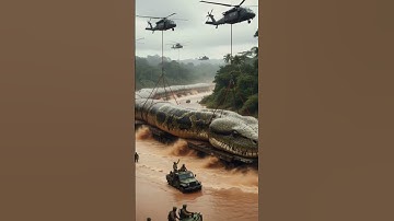 BREAKING NEWS: Military Helicopters Struggle to Airlift Giant Snake #shorts #viralshort