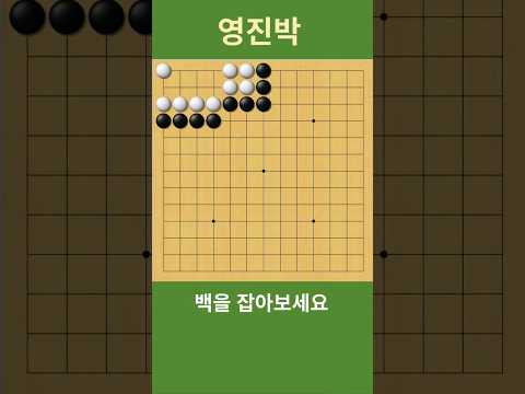 (만만해 보이는데 쉽지 않는 모양) 백을 잡아보세요  #바둑 #사활 #묘수
