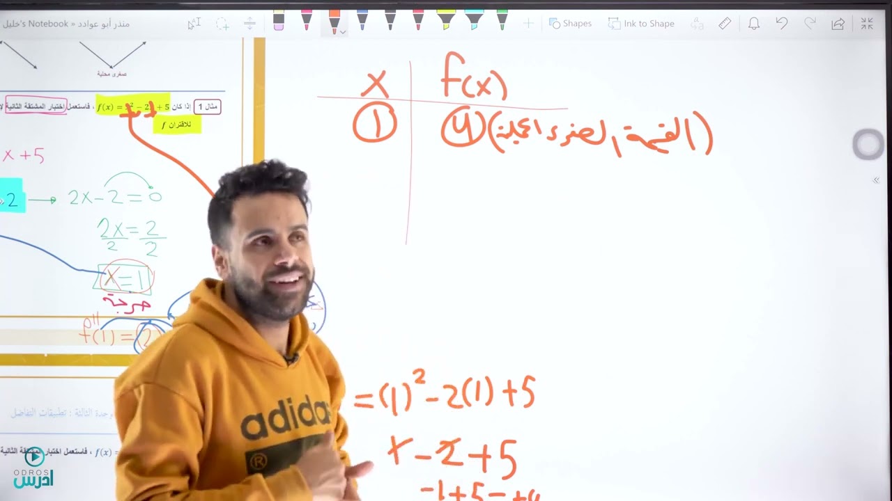 تطبيقات القيم القصوى الجزء الاول(توجيهي ادبي) - الاستاذ منذر ابو عواد