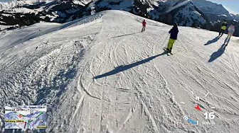 Gstaad 4K POV fast ski run 90 km/h (Turbach-Saanenmöser)