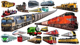 Railway Vehicles, Trains and Subways | Learn names and Sounds of Train Transport in english