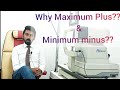 Why Maximum Plus & Minimum Minus in Refraction?