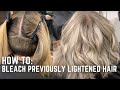 Highlighting previously bleached hair - highlight and lowlight tutorial for thick hair