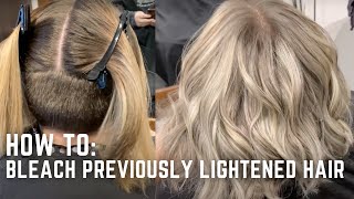 Highlighting previously bleached hair - highlight and lowlight tutorial for thick hair