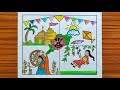       odisha culture  drawing  utkal diwas drawing  kala sanskruti